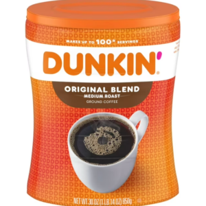 Dunkin' Original Blend Ground Coffee, Medium Roast, 30-Ounce Canister